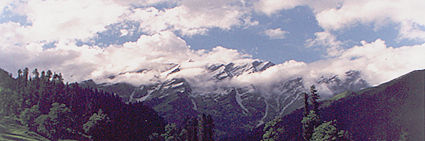 snow-clad mountain peaks