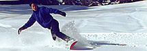 A Snow Boarder at Solang Nala, above Manali 