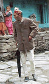 Local man wearing a Tweed coat